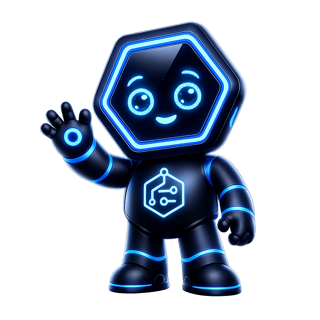 Hexfy AI Robot Mascot